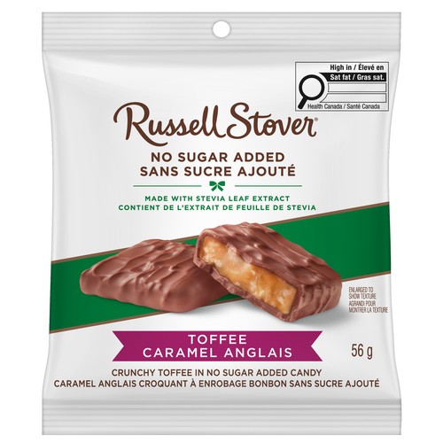 Russell Stover Milk Chocolate No Sugar Added Toffee 56 g