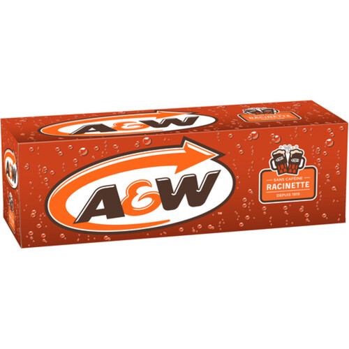 A&W Soft Drink Root Beer 12 x 355 ml (cans) 