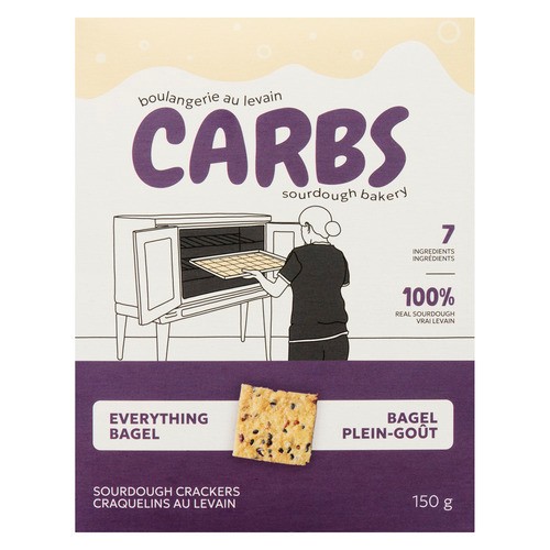 Carbs Sourdough Bakery Sourdough Crackers Everything Bagel 150 g