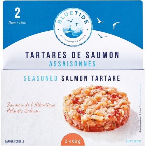 Blue Tide Frozen Salmon Tartar Seasoned 120 g