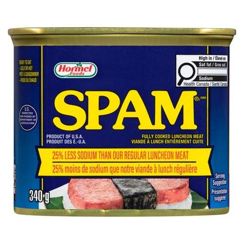 Hormel Spam Luncheon Meat Low Sodium 340 g
