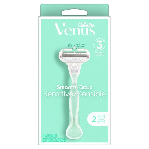 Gillette Venus Smooth Sensitive Women's Razor Handle + 2 Blade Refills
