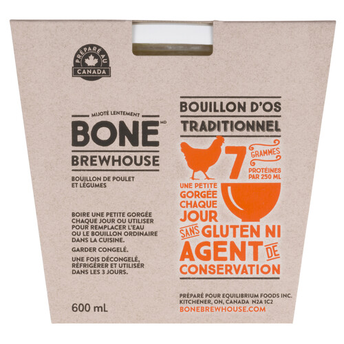 Bone Brewhouse Traditional Chicken & Vegetable Bone Broth 600 ml (frozen)