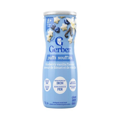 Gerber Puffs Snacks Blueberry Vanilla Baby 42 g