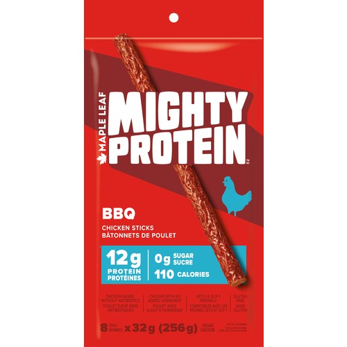Maple Leaf Mighty Protein Chicken Sticks BBQ 256 g
