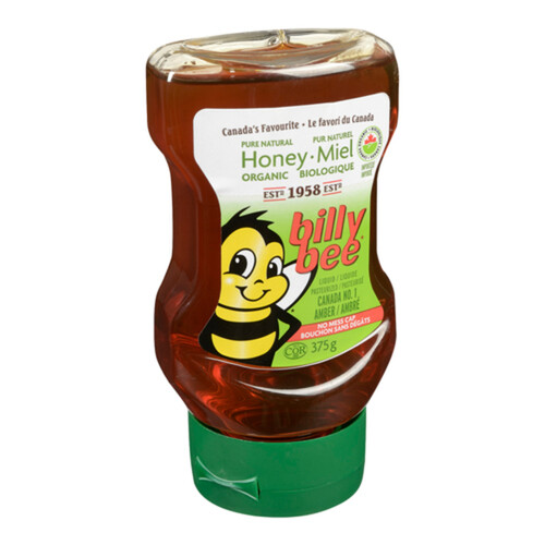 Billy Bee Organic Liquid Honey Upside Down Squeeze 375 g