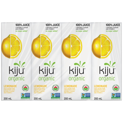 Kiju Organic Fruit Juice Lemonade 4 x 200 ml