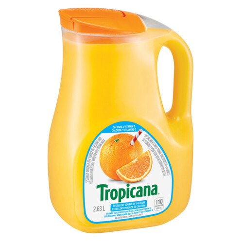 Tropicana Juice Calcium & Vitamin D No Pulp Orange 2.63 L (bottle)