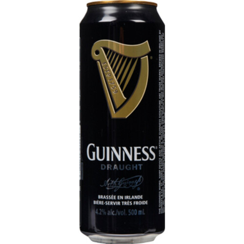 Guinness Draught beer 4.2% Alcohol 500 ml (can)