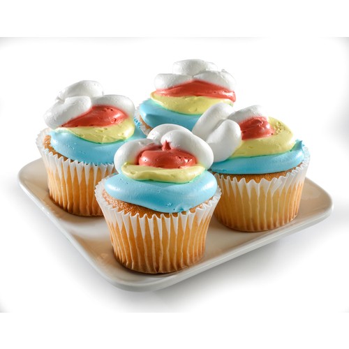 3D Cupcakes White 6 Pack 310 g