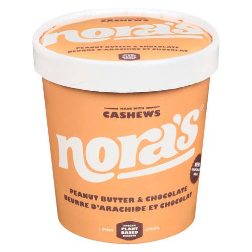 Nora's Dessert Peanut Butter & Chocolate Cashew 473 ml (frozen)