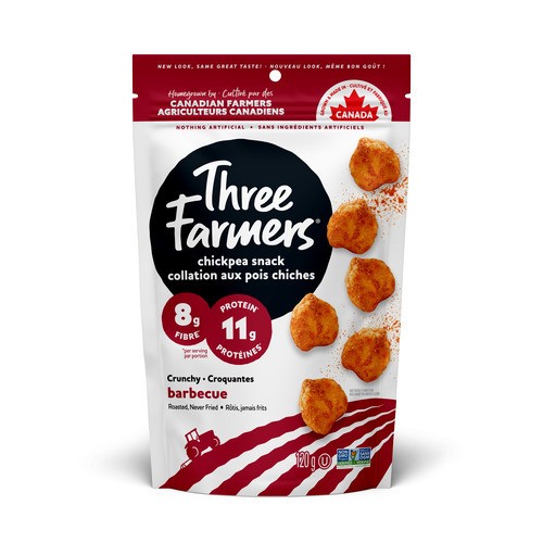 Three Farmers Gluten-Free Roasted Chickpeas Barbecue 120 g
