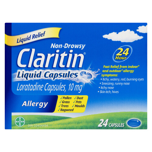 Claritin Rapid Dissolve Liquid Antihistamine 10 x 24 Capsules