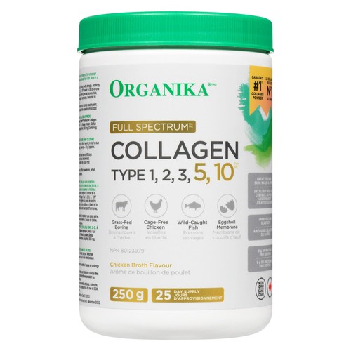 Organika Collagen Supplements Full Spectrum Chicken Broth Flavour 250 g