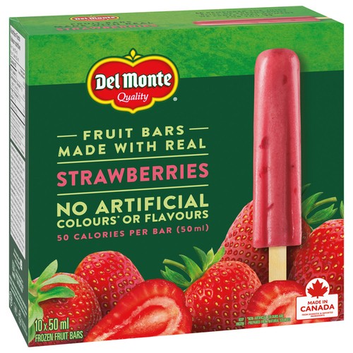 Del Monte Frozen Fruit Bars Strawberry 10 x 50 ml