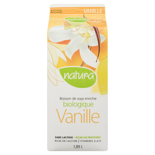 Natur-A Organic Soy Beverage Vanilla 1.89 L