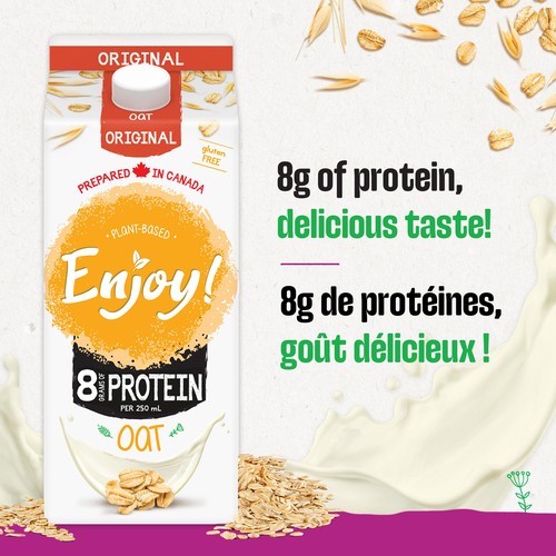 Enjoy! Plant Based Beverage Oat Original Unsweetened 1.75 L