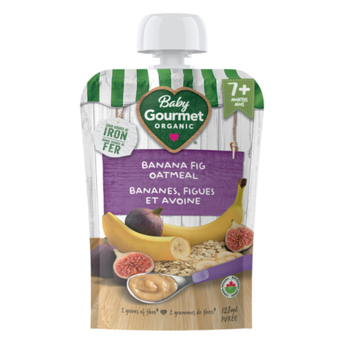 Baby Gourmet Organic Puree Banana Fig Oatmeal 128 ml