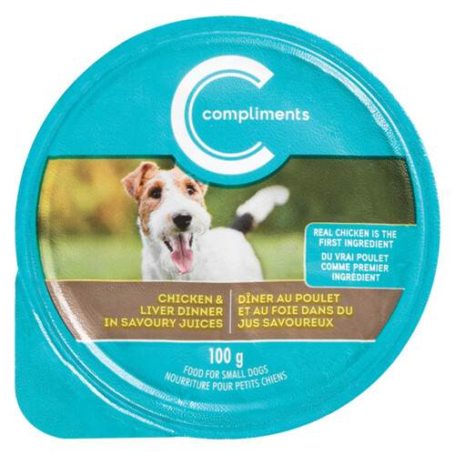 Compliments Wet Dog Food Small Dog Chicken And Liver 100 g