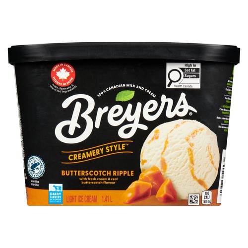 Breyers Creamery Style Ice Cream Butterscotch Ripple 1.41 L