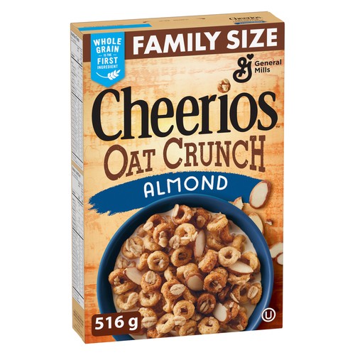 Cheerios Cereal Oat Crunch Almond Family Size 516 g