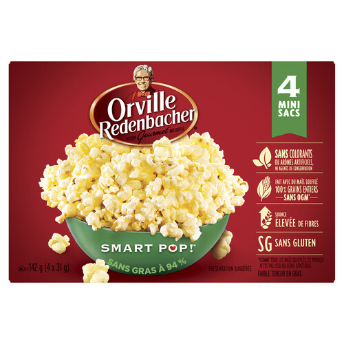 Orville Redenbacher's Gluten-Free Popcorn Smart Pop Mini 4 Pack 124 g