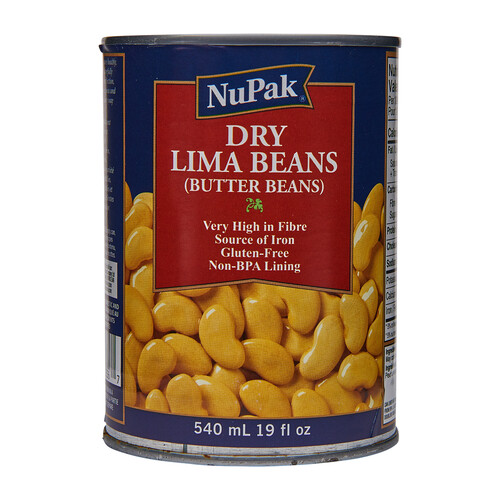 NuPak Dry Lima Beans (Butter Beans) 540 ml