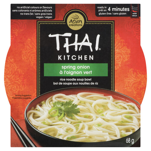 Thai Kitchen Vegan Rice Noodle Soup Bowl Spring Onion 68 g