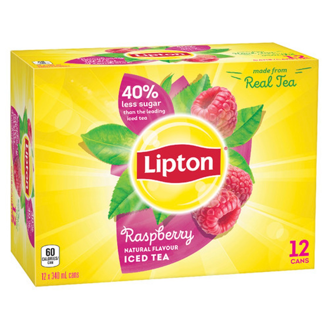 Lipton Iced Tea Raspberry 12 x 340 ml (cans) - Voilà Online Groceries ...