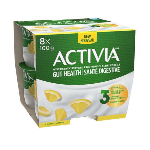 Danone Activia Yogurt Lemon 8 x 100 g
