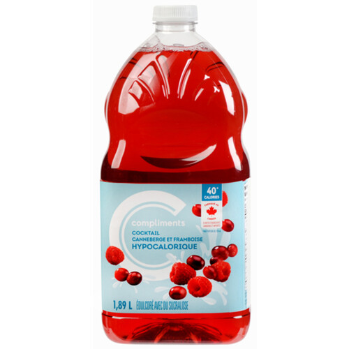 Compliments Low Calorie Cocktail Cranberry Raspberry 1.89 L (bottle)