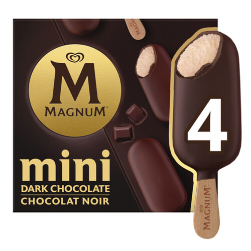 Magnum Mini Ice Cream Bar Dark Chocolate 4 x 55 ml