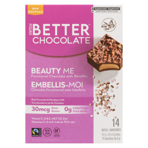 Four X Better Chocolate Dietary Supplement Beauty Me Sea Salt Bites 14 Count