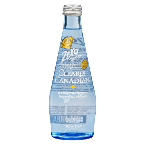 Clearly Canadian Zero Sugar Sparkling Water Tropical Splash 325 ml (bottle)