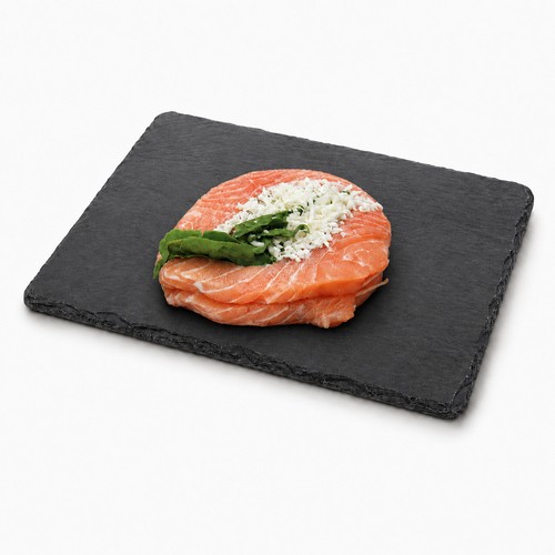 Fresh Atlantic Salmon Tournedos Stuffed With Spinach 