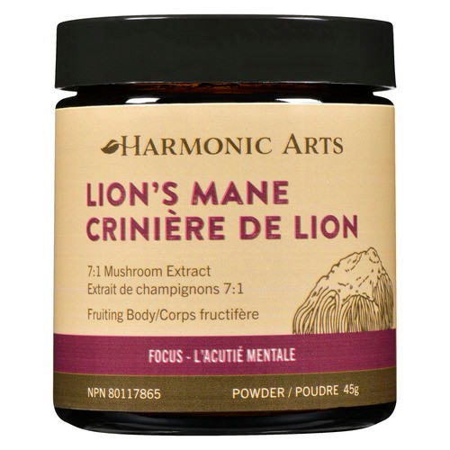 Harmonic Arts Lion's Mane Powder 7:1 Mushroom Extract Fruiting Body 45 g