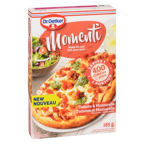 Dr. Oetker Momenti Frozen Vegetarian Pizza Tomato And Mozzarella 185 g