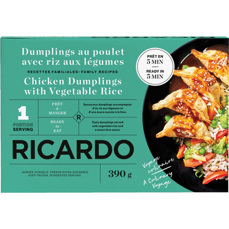 RICARDO Frozen Chicken Dumplings With Vegetable Rice 390 g - Voilà ...