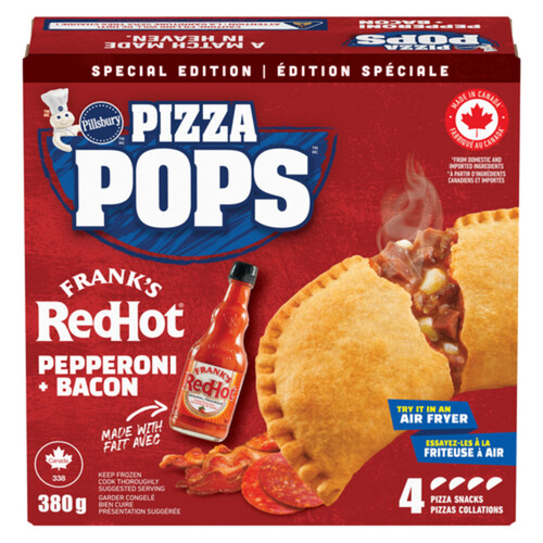 Pillsbury Frozen Pizza Pops Special Edition Frank's Red Hot Pepperoni-Bacon 380 g