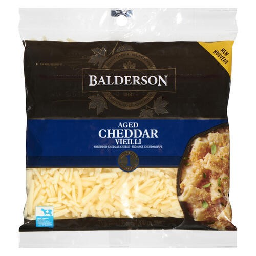 Balderson Shredded Cheese Aged Cheddar 200 g