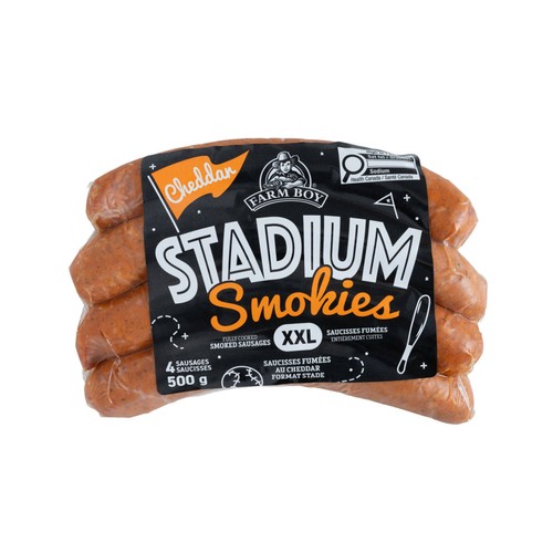 Farm Boy Stadium Smokies Sausages Cheddar 500 g