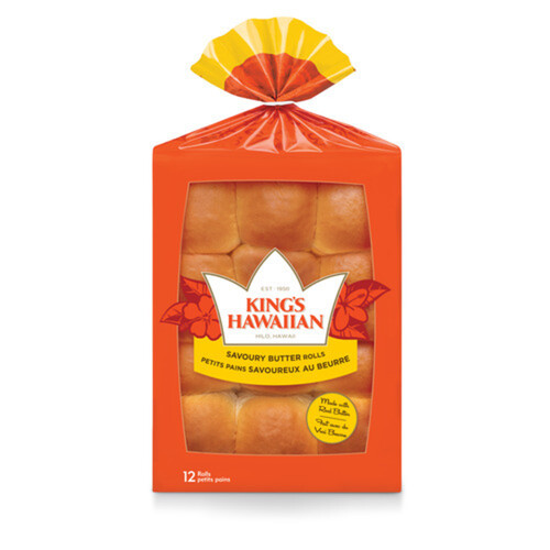 King's Hawaiian Savory Butter Rolls 340 g (frozen)