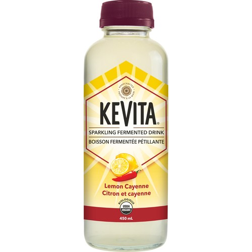 KeVita Sparkling Fermented Drink Lemon Cayenne 450 ml (bottle)