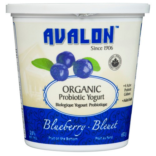 Avalon Dairy Organic Probiotic Yogurt Blueberry 650 g