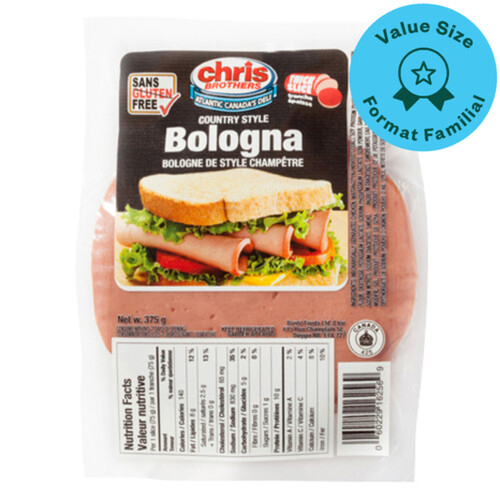 Chris Brothers Gluten-Free Sliced Bologna 375 g