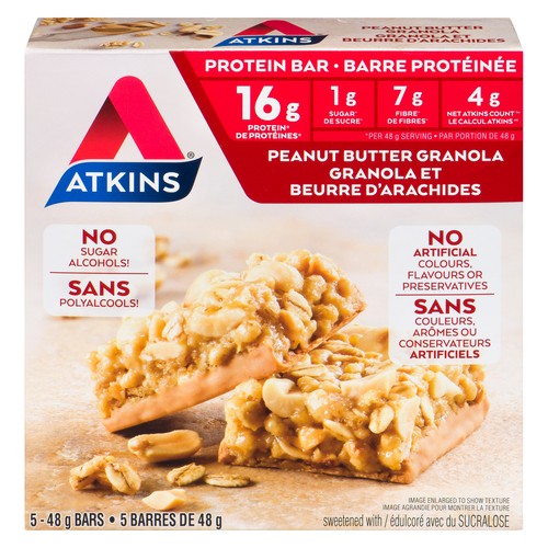 Atkins Protein Bar Peanut Butter Granola 5 Pack 240 g