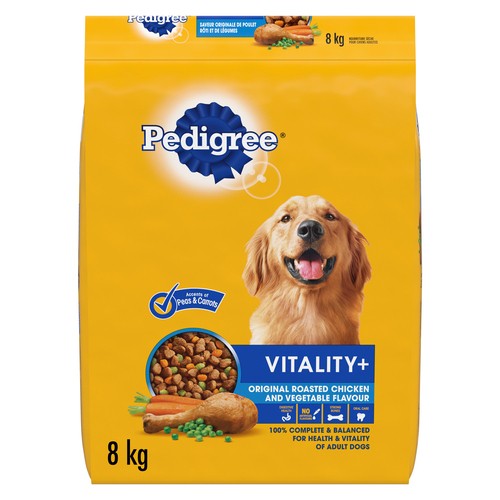 Pedigree Vitality+ Adult Dry Dog Food Roasted Chicken & Vegetable 8 kg