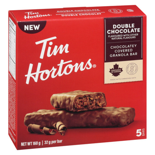 Tim Hortons Granola Bar Double Chocolate Natural Flavour 5 x 32 g