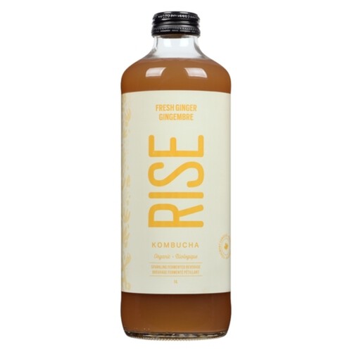 Rise Kombucha Organic Tea Fresh Ginger 1 L (bottle)