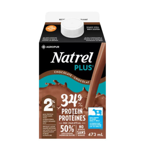 Natrel Plus Lactose-Free 2% Milk Chocolate 473 ml